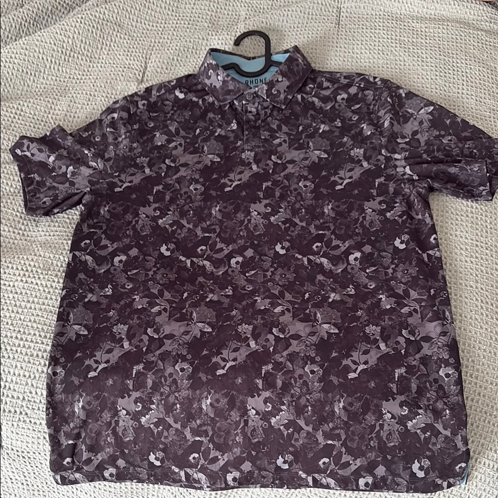 Floral Patterned Polo Shirt